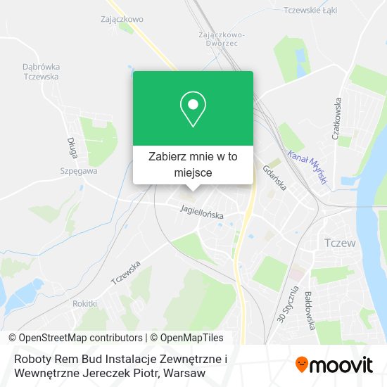 Mapa Roboty Rem Bud Instalacje Zewnętrzne i Wewnętrzne Jereczek Piotr