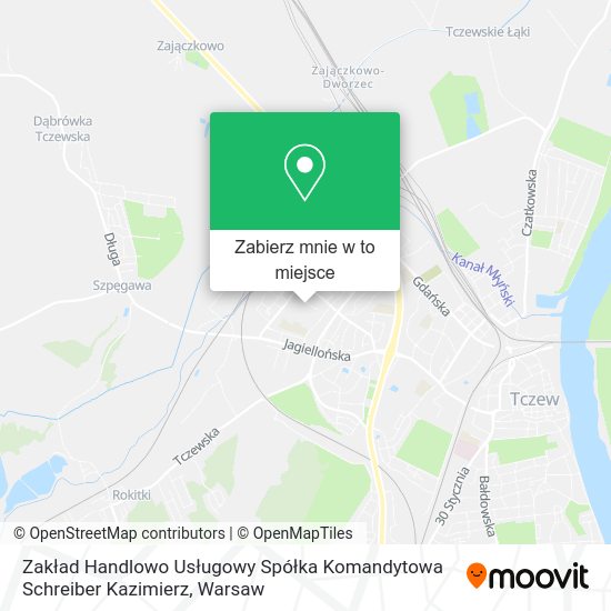 Mapa Zakład Handlowo Usługowy Spółka Komandytowa Schreiber Kazimierz