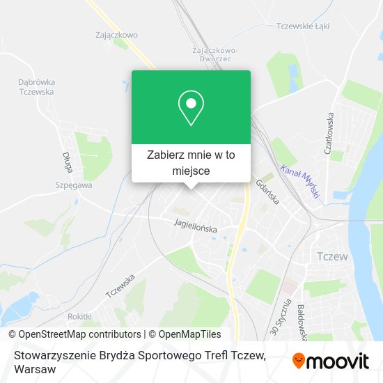 Mapa Stowarzyszenie Brydża Sportowego Trefl Tczew