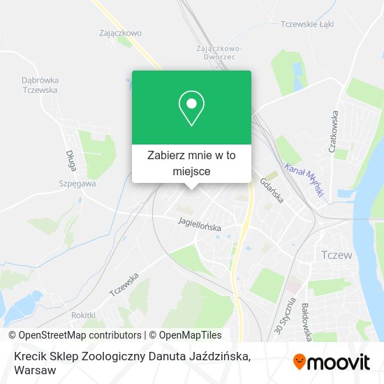 Mapa Krecik Sklep Zoologiczny Danuta Jaździńska