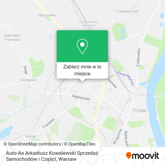 Mapa Auto-As Arkadiusz Kowalewski Sprzedaż Samochodów i Części