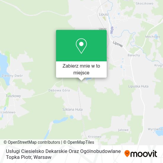 Mapa Usługi Ciesielsko Dekarskie Oraz Ogólnobudowlane Topka Piotr