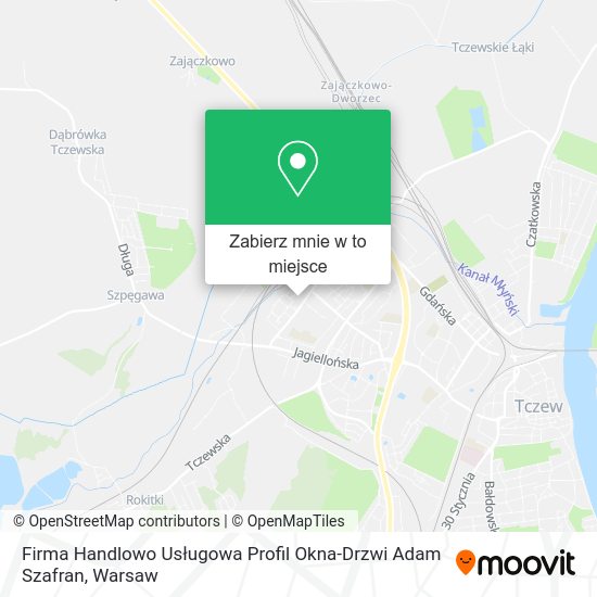 Mapa Firma Handlowo Usługowa Profil Okna-Drzwi Adam Szafran