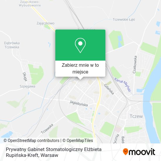 Mapa Prywatny Gabinet Stomatologiczny Elżbieta Rupińska-Kreft