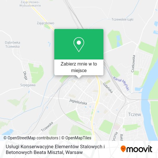 Mapa Usługi Konserwacyjne Elementów Stalowych i Betonowych Beata Misztal