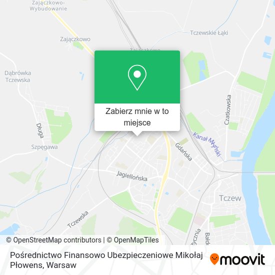 Mapa Pośrednictwo Finansowo Ubezpieczeniowe Mikołaj Płowens