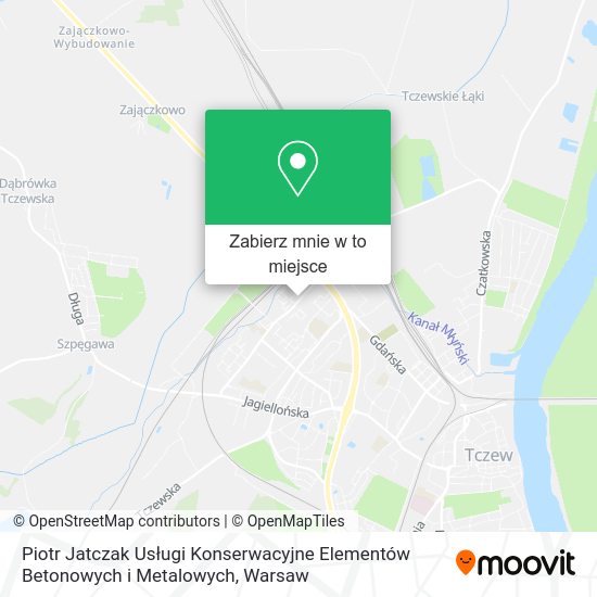 Mapa Piotr Jatczak Usługi Konserwacyjne Elementów Betonowych i Metalowych