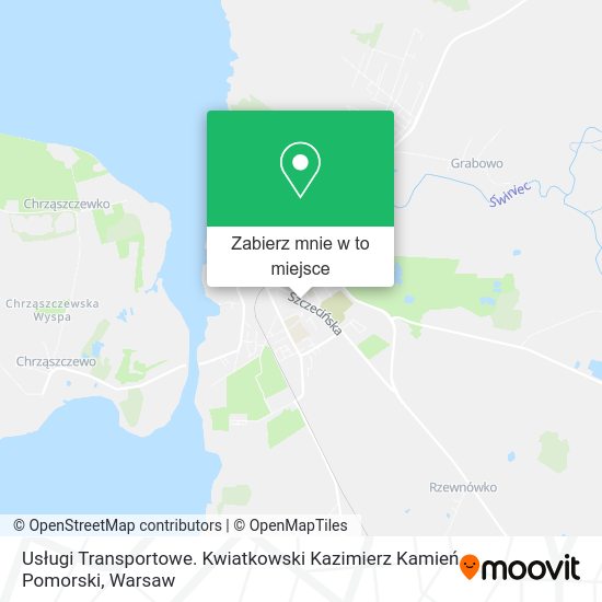 Mapa Usługi Transportowe. Kwiatkowski Kazimierz Kamień Pomorski