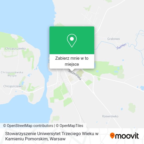 Mapa Stowarzyszenie Uniwersytet Trzeciego Wieku w Kamieniu Pomorskim