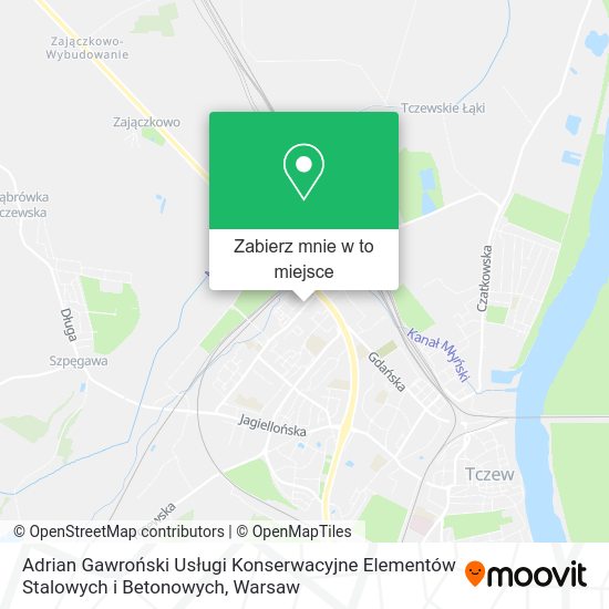 Mapa Adrian Gawroński Usługi Konserwacyjne Elementów Stalowych i Betonowych