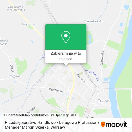 Mapa Przedsiębiorstwo Handlowo - Usługowe Professional Menager Marcin Skierka