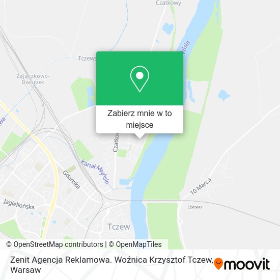 Mapa Zenit Agencja Reklamowa. Woźnica Krzysztof Tczew