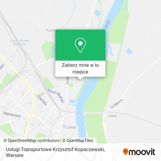 Mapa Usługi Transportowe Krzysztof Kopaczewski