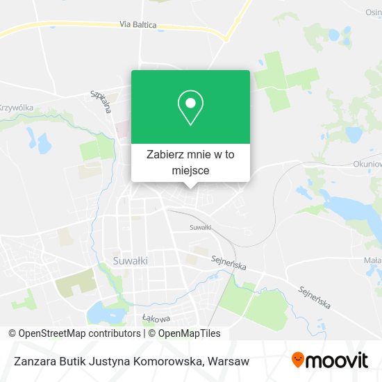 Mapa Zanzara Butik Justyna Komorowska