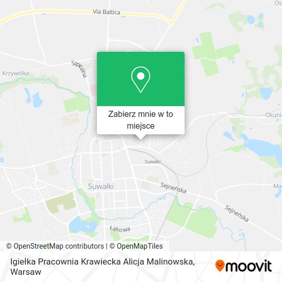 Mapa Igiełka Pracownia Krawiecka Alicja Malinowska