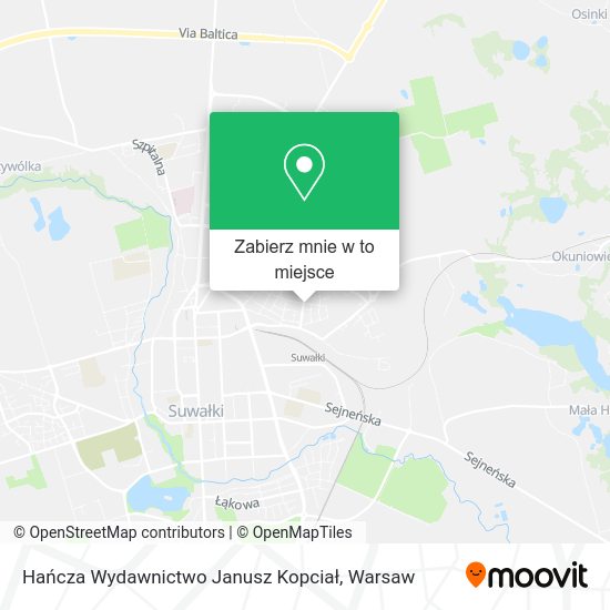 Mapa Hańcza Wydawnictwo Janusz Kopciał