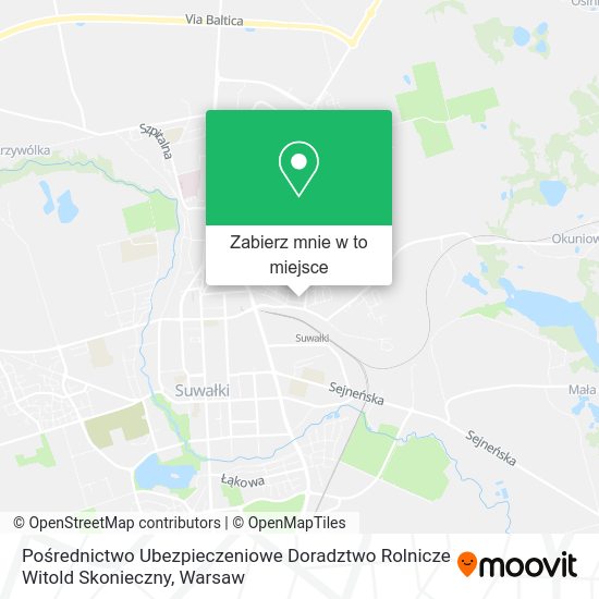 Mapa Pośrednictwo Ubezpieczeniowe Doradztwo Rolnicze Witold Skonieczny