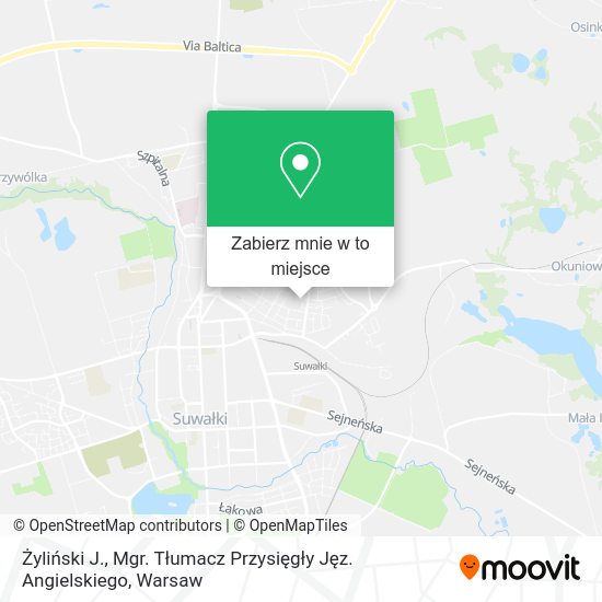 Mapa Żyliński J., Mgr. Tłumacz Przysięgły Jęz. Angielskiego