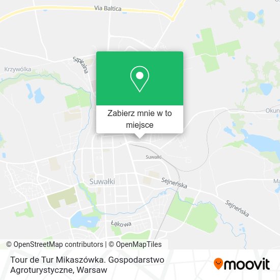 Mapa Tour de Tur Mikaszówka. Gospodarstwo Agroturystyczne