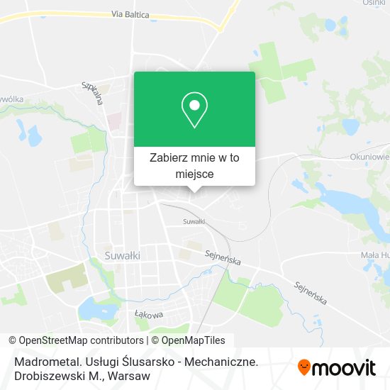 Mapa Madrometal. Usługi Ślusarsko - Mechaniczne. Drobiszewski M.