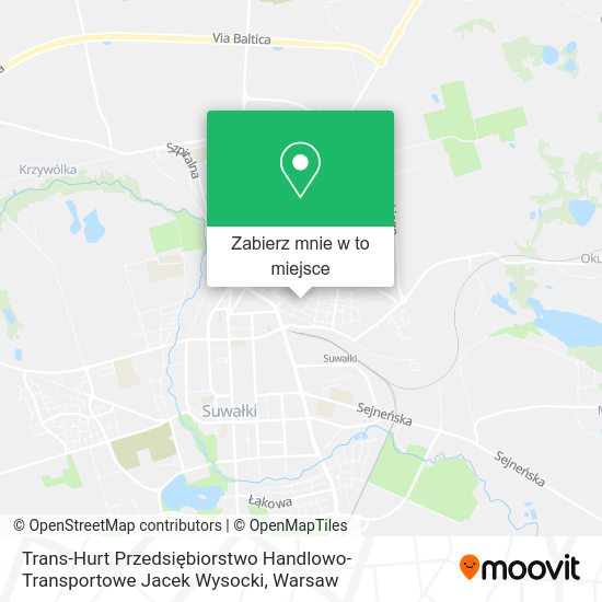 Mapa Trans-Hurt Przedsiębiorstwo Handlowo-Transportowe Jacek Wysocki