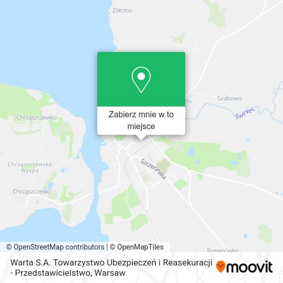 Mapa Warta S.A. Towarzystwo Ubezpieczeń i Reasekuracji - Przedstawicielstwo