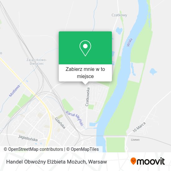 Mapa Handel Obwoźny Elżbieta Możuch