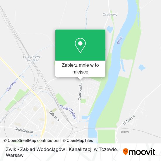 Mapa Zwik - Zakład Wodociągów i Kanalizacji w Tczewie