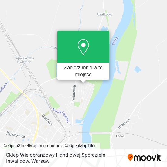 Mapa Sklep Wielobranżowy Handlowej Spółdzielni Inwalidów