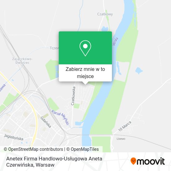 Mapa Anetex Firma Handlowo-Usługowa Aneta Czerwińska