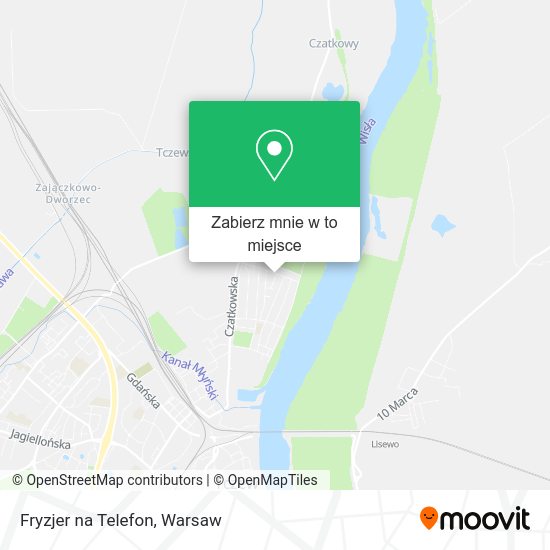 Mapa Fryzjer na Telefon