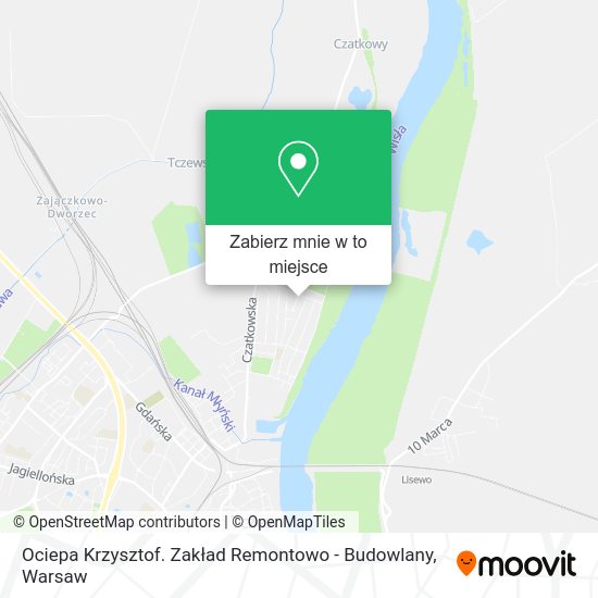 Mapa Ociepa Krzysztof. Zakład Remontowo - Budowlany