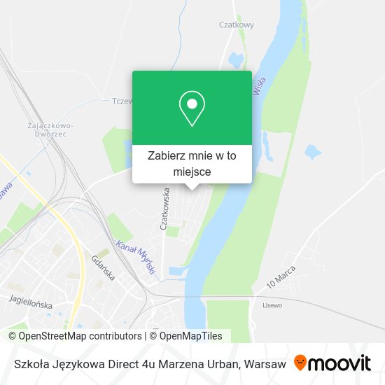 Mapa Szkoła Językowa Direct 4u Marzena Urban