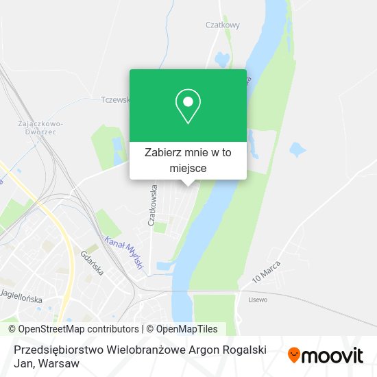 Mapa Przedsiębiorstwo Wielobranżowe Argon Rogalski Jan