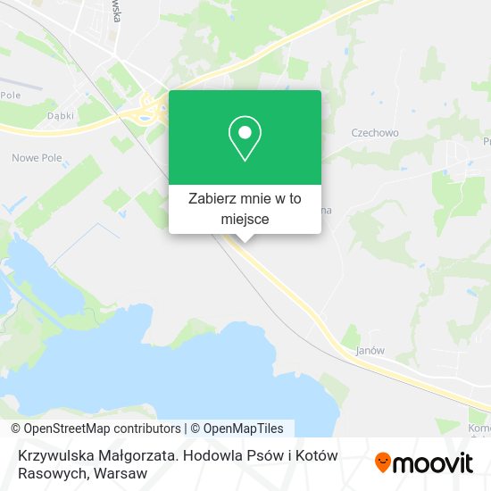 Mapa Krzywulska Małgorzata. Hodowla Psów i Kotów Rasowych