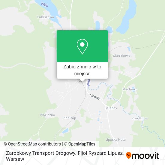 Mapa Zarobkowy Transport Drogowy. Fijoł Ryszard Lipusz