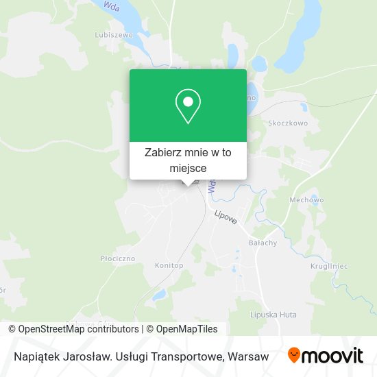 Mapa Napiątek Jarosław. Usługi Transportowe