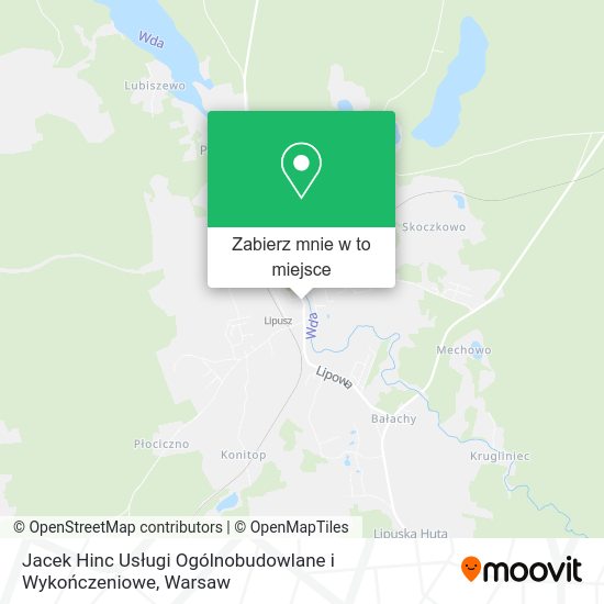 Mapa Jacek Hinc Usługi Ogólnobudowlane i Wykończeniowe