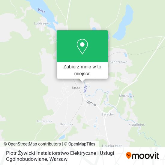 Mapa Piotr Żywicki Instalatorstwo Elektryczne i Usługi Ogólnobudowlane