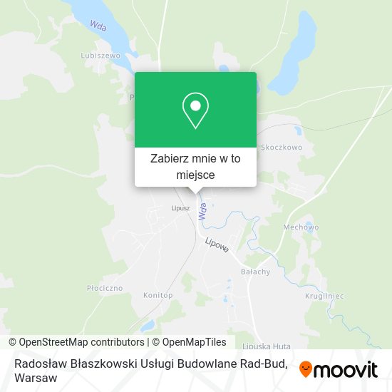 Mapa Radosław Błaszkowski Usługi Budowlane Rad-Bud