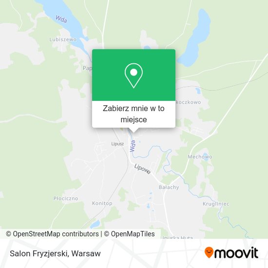 Mapa Salon Fryzjerski