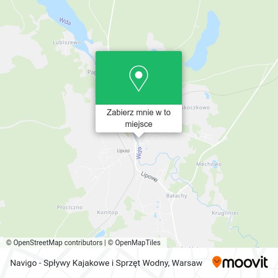 Mapa Navigo - Spływy Kajakowe i Sprzęt Wodny