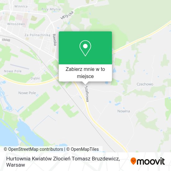 Mapa Hurtownia Kwiatów Złocień Tomasz Bruzdewicz