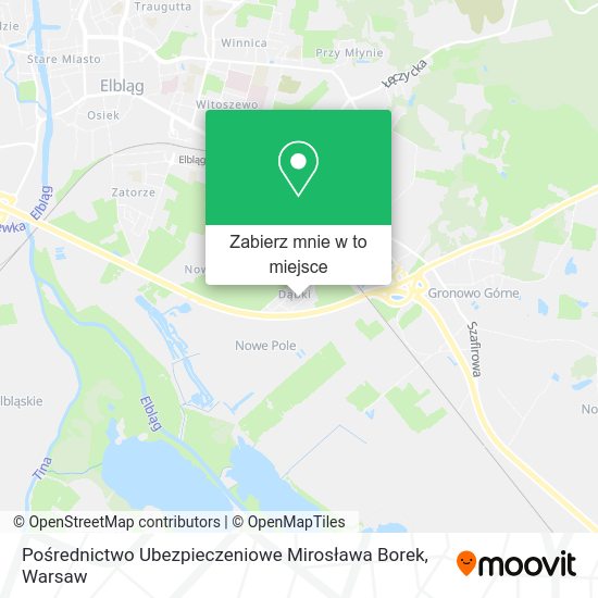 Mapa Pośrednictwo Ubezpieczeniowe Mirosława Borek