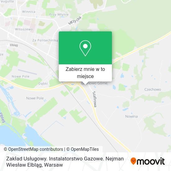 Mapa Zakład Usługowy. Instalatorstwo Gazowe. Nejman Wiesław Elbląg