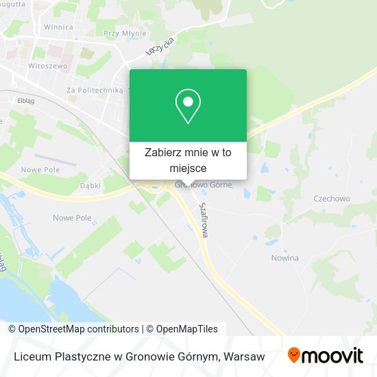 Mapa Liceum Plastyczne w Gronowie Górnym