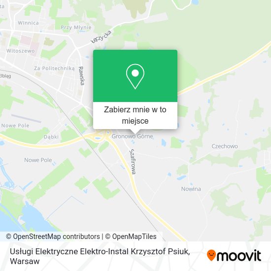 Mapa Usługi Elektryczne Elektro-Instal Krzysztof Psiuk