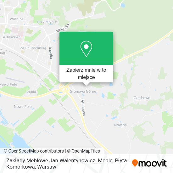 Mapa Zakłady Meblowe Jan Walentynowicz. Meble, Płyta Komórkowa