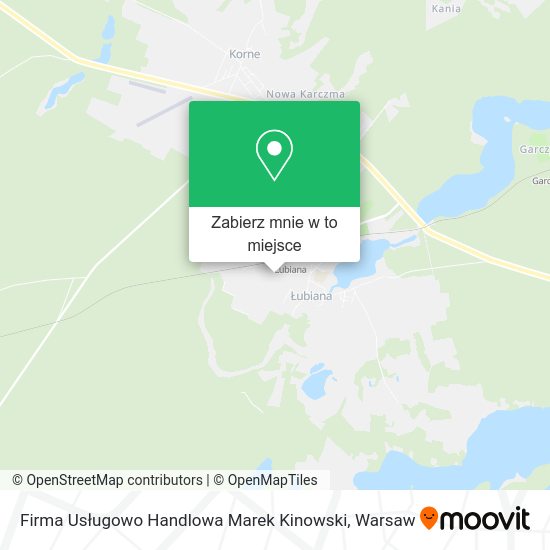 Mapa Firma Usługowo Handlowa Marek Kinowski