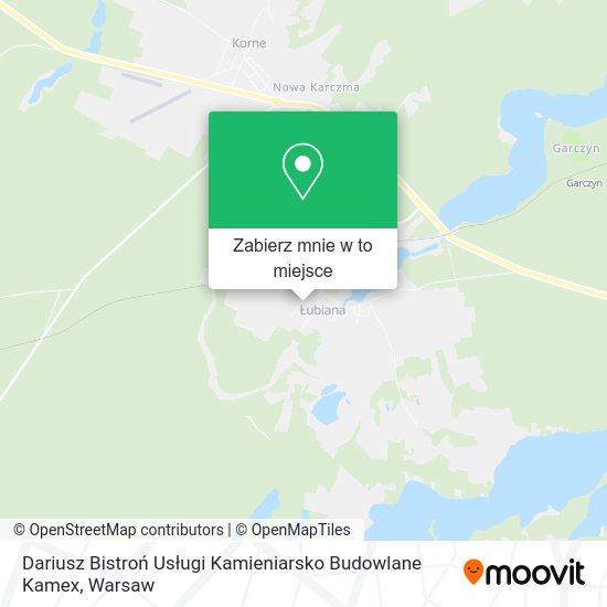 Mapa Dariusz Bistroń Usługi Kamieniarsko Budowlane Kamex